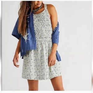 NWT Free People Cotton Fit and Flare Mini Slip Dress sx S
